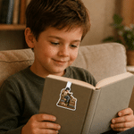Personalized 3D-Effect Artwork Bookworm Boy Magnetic Bookmark Clip with Name Birthday Back to School Christmas Gift for Book Lover Bookworm