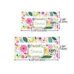 Personalisierter, farbenfroher Mahjong-Leser mit Blumenmotiv und Monogramm – Namensspiel – Geschenk für Mahjong-Fans