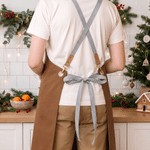 Personalised Cute Snowflake Gingerbread Man Baking Apron with Name Christmas Gift for Bakers Chefs Baking Lovers