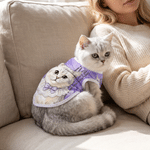 Gilet en coton doux pour animal de compagnie, personnalisé avec un portrait d'animal à l'aquarelle et une photo, avec son nom – Vêtement de tous les jours, cadeau d'anniversaire pour les propriétaires