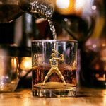Personalized 3D-Effect Artwork Baseball Batter Pitcher Pattern 10 oz Rock Whisky Glass with Name and Number Anniversary Gift for Man Baseball Lover