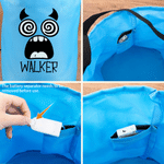 Individuell gestalteter LED-Süßigkeiten-Eimer im Halloween-Design mit Gesichtsausdruck und Namensaufdruck – Halloween-Geschenk für Kinder zur „Süßes oder Saures“-Party