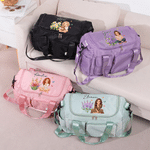Personalised Birth Flower Butterfly Cartoon Character Multi-Compartment Travel Bag with Name and Shoulder Strap Birthday Gift for Women Friends