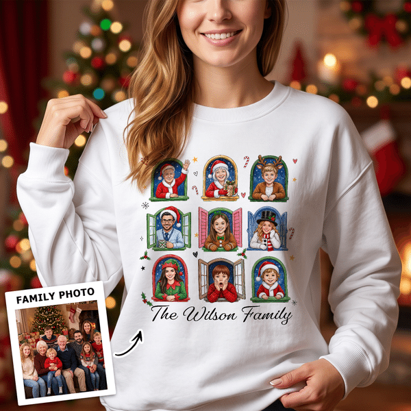 Individuell gestaltete T-Shirts, Sweatshirts und Kapuzenpullis mit Weihnachtsmotiven und Comicfiguren für Kinder und Erwachsene, mit Aufdruck – Alltagskleidung und Weihnachtsgeschenk für Familie und F