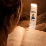 Personalised Fantasy Is My Reality Cartoon Character Rechargeable LED Light Clip with Name Birthday Gift for Book Lovers
