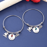 Personalized Graduation Cap Birthstone Adjustable Bracelet with Name and Year Graduation Gift for Graduates