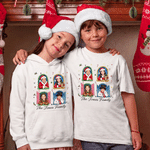 Individuell gestaltete T-Shirts, Sweatshirts und Kapuzenpullis mit Weihnachtsmotiven und Comicfiguren für Kinder und Erwachsene, mit Aufdruck – Alltagskleidung und Weihnachtsgeschenk für Familie und F