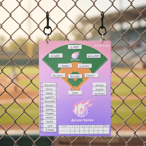 Tablero personalizado y portátil para la alineación de los jugadores de campo de béisbol y sóftbol, con el logotipo y el nombre del equipo; regalo deportivo de cumpleaños para jugadores y entrenadores