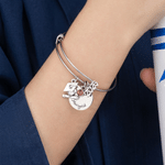 Personalized Graduation Cap Birthstone Adjustable Bracelet with Name and Year Graduation Gift for Graduates