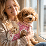 Gilet en coton doux pour animal de compagnie, personnalisé avec un portrait d'animal à l'aquarelle et une photo, avec son nom – Vêtement de tous les jours, cadeau d'anniversaire pour les propriétaires