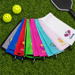 Personalized Embroidered Pickleball 100% Cotton Super Absorbent Waffle Sports Towel with Name Birthday Gift for Pickleball Players