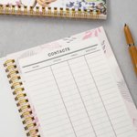 Personalised Watercolor Style Pet Photo 2026-2028 Monthly Planner Spiral Notebook with Name Monthly Planning Pages Birthday Gift for Pet Lover Owner