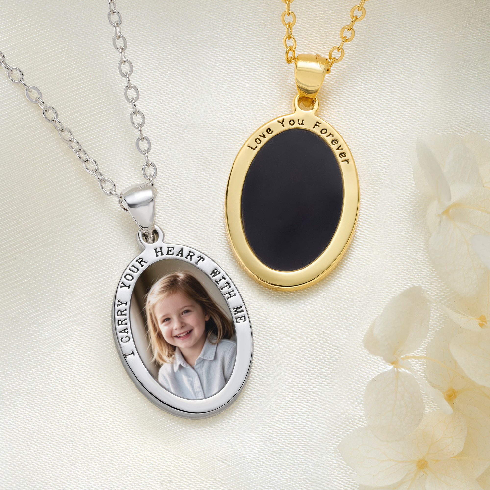 Personalisierte, durch Wärme aktivierbare Fotokette aus Sterlingsilber mit eingraviertem Text – ein unvergessliches Geschenk zum Geburtstag oder zum Jahrestag für Frauen und Tierfreunde