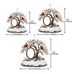 Décoration personnalisée en acrylique transparent « Always with You » (Toujours avec toi) : arbre à fleurs de cardinal – Décoration d'intérieur, cadeau de Noël ou souvenir commémoratif pour la famille