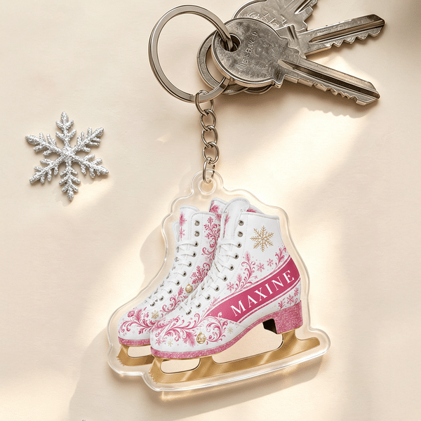 Personalized Figure Skating Acrylic Ornament with Name Game Day Birthday Gift for Figure Skating Students Enthusiasts