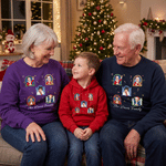 Individuell gestaltete T-Shirts, Sweatshirts und Kapuzenpullis mit Weihnachtsmotiven und Comicfiguren für Kinder und Erwachsene, mit Aufdruck – Alltagskleidung und Weihnachtsgeschenk für Familie und F
