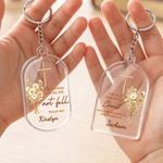 Personalized Christian Bible Cross Bouquet Acrylic Keychain with Name Religious Baptism Birthday Gift for Family Christian