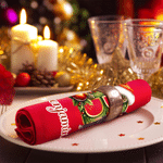 Personalized 3D-Style Artwork Character Photo Santa Hat 100% Cotton Napkin with Name and Initial Table Decor Christmas Gift for Family Friends