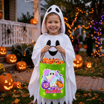 Gepersonaliseerde Halloween-spookpompoen LED-lampje-emmertas met naam – Halloween-cadeau voor ‘trick-or-treat’-activiteiten voor jongens en meisjes
