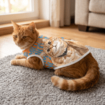 Gilet en coton doux pour animal de compagnie, personnalisé avec un portrait d'animal à l'aquarelle et une photo, avec son nom – Vêtement de tous les jours, cadeau d'anniversaire pour les propriétaires