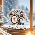 Décoration personnalisée en acrylique transparent « Always with You » (Toujours avec toi) : arbre à fleurs de cardinal – Décoration d'intérieur, cadeau de Noël ou souvenir commémoratif pour la famille