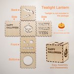 Lanterne en Bois Personnalisée avec Motif ou Texte d'Évidage   Style Jack-o'-lantern d'Halloween Cadeau pour Enfant