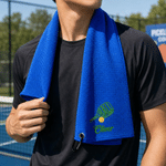 Personalized Embroidered Pickleball 100% Cotton Super Absorbent Waffle Sports Towel with Name Birthday Gift for Pickleball Players