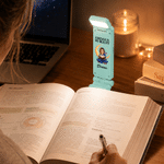 Personalised Fantasy Is My Reality Cartoon Character Rechargeable LED Light Clip with Name Birthday Gift for Book Lovers