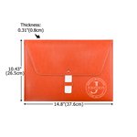 Nom initial personnalisé Dossier en cuir PU imperméable avec fermeture à boucle Accessoires de bureau et d'école Cadeau d'anniversaire pour les travailleurs et les étudiants