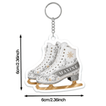 Personalized Figure Skating Acrylic Ornament with Name Game Day Birthday Gift for Figure Skating Students Enthusiasts