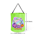 Gepersonaliseerde Halloween-spookpompoen LED-lampje-emmertas met naam – Halloween-cadeau voor ‘trick-or-treat’-activiteiten voor jongens en meisjes