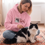 Personalised Stamp Frame Pet Photo Design T-shirt Sweatshirt Hoodie with Embroidered Name Birthday Gift for Pet Owners