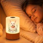Personalised Watercolor Pet Photo Dimmable Touch Control LED Night Light with Name and Adjustable Light Colors Christmas Gift for Pet Lovers