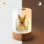 Personalised Watercolor Pet Photo Dimmable Touch Control LED Night Light with Name and Adjustable Light Colors Christmas Gift for Pet Lovers