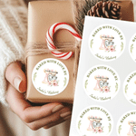 Personalised Baked with Love by Creative Baker Mixer Waterproof Stickers with Text Baking Birthday Christmas Gift for Baker Baking Enthusiast
