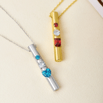 Personalised Birthstone Whistle Sterling Silver Necklace with Text Birthday Hiking Gift for Woman Sports Lover