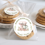 Personalised Baked with Love by Creative Baker Mixer Waterproof Stickers with Text Baking Birthday Christmas Gift for Baker Baking Enthusiast