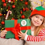 Personalised Sweets Snowflake Gingerbread Style Initial Gift Tag Sticker Name Lable Set of Christmas Holiday Gift for Family Kids
