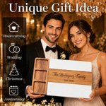 Personalized Engraved Name Acacia Marble Cutting Board Coaster Set with Ceramic Bowl Wooden Spoon Ship from USA Wedding Engagement Gift for Couple