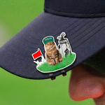 Personalised 3D-Effect Artwork Pet Photo Golf Ball Marker Magnetic Hat Clip with Name Golf Club Game Day Birthday Gift for Golfer Pet Owner Lover