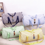 Bolsa de viaje grande personalizada con diseño artístico de personajes de dibujos animados con efecto 3D y nombre; regalo de viaje o de cumpleaños para niños y niñas