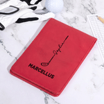 Portascorecard personalizzato in pelle PU per 1-6 mazze da golf con nome – Regalo per l’allenamento quotidiano, il giorno della partita e per gli appassionati di golf: ideale per papà, giocatori e all