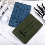 Portascorecard personalizzato in pelle PU per 1-6 mazze da golf con nome – Regalo per l’allenamento quotidiano, il giorno della partita e per gli appassionati di golf: ideale per papà, giocatori e all