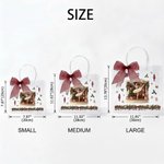 Personalised Nutcracker Ballerina Girl Christmas Wreath Burgundy Bow Gift Bag with Name and Year Christmas Gift for Ballet Lovers