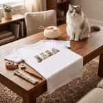 Individuell gestaltetes T-Shirt, Sweatshirt oder Kapuzenpullover mit Aquarell-Motiv eines Haustierfotos und Stricknadel-Motiv in verschiedenen Farben – Alltagskleidung, Geschenk für Haustierpartys und
