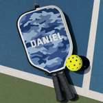 Personalised Camouflage Pickleball Paddle Cover with Name and Hook Sports Accessory Game Day Birthday Gift for Pickleball Players Lovers