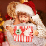 Personalized Christmas Elf Initial Waterproof Stickers with Name and Year Festival Party Christmas Gift for Kids