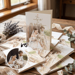 Personalized Watercolor The Newlyweds Photo Greeting Card with Text Year and Envelope Wedding Reception Gift for Couple Newlyweds