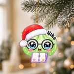 Personalized Christmas Theme Dumpling  Acrylic Hanging Ornament with Name Tree Decoration Christmas Gift for Kids