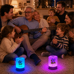 Personalised 3D-Effect Artwork Birth Flower Touch Control Rechargeable LED Night Light with Name Birthday Gift for New Moms Kids
